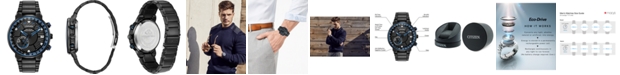 Citizen Eco-Drive Men's Satellite Wave GPS Black-Tone Stainless Steel Bracelet Watch 44mm